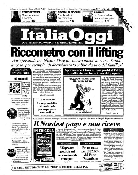 Italia oggi : quotidiano di economia finanza e politica